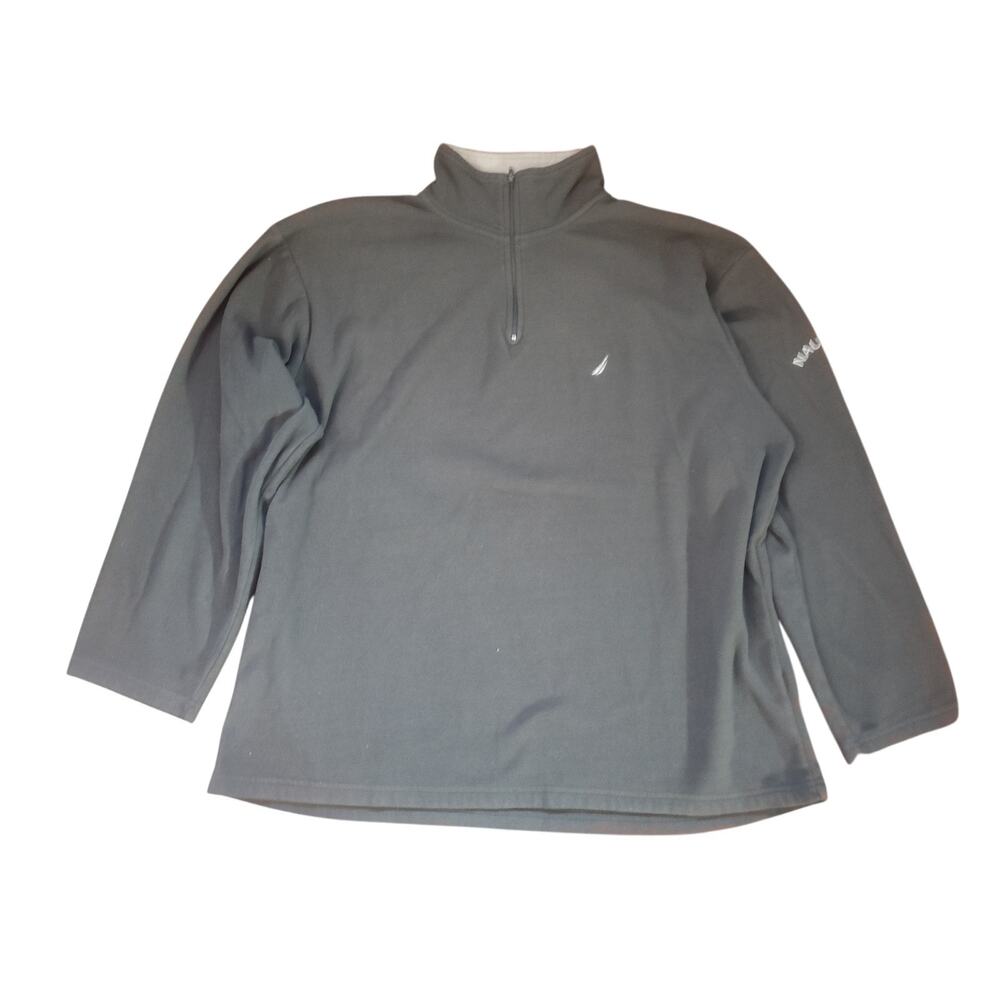 Nautica Quarter Zip Sweatshirt Men’s XL Gray Pullover Casual